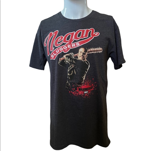 Loot Crate |  Size M | The Walking Dead 'Negan Sluggers' T-Shirt Charcoal Gray - Picture 2 of 16
